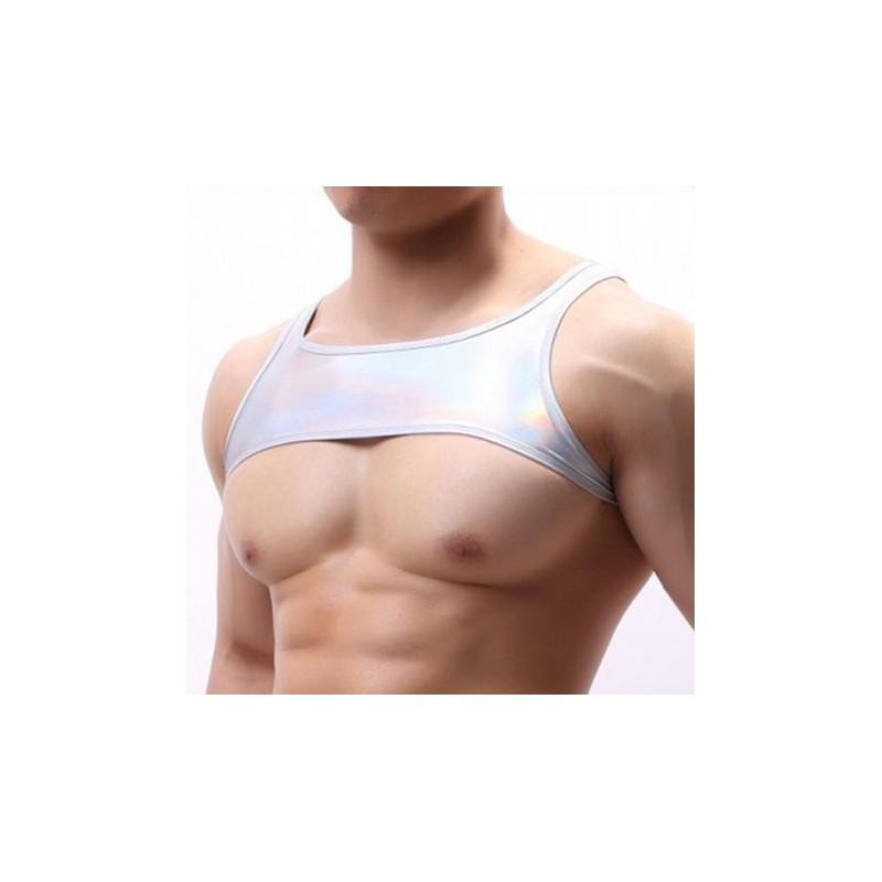 MenSexyWear Crop court BRIGHT Silver